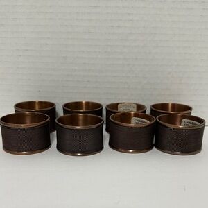 Vintage Set of 8 Copper Rope Style Napkin Rings. Craft &  Barrel